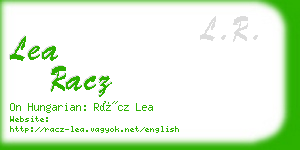 lea racz business card